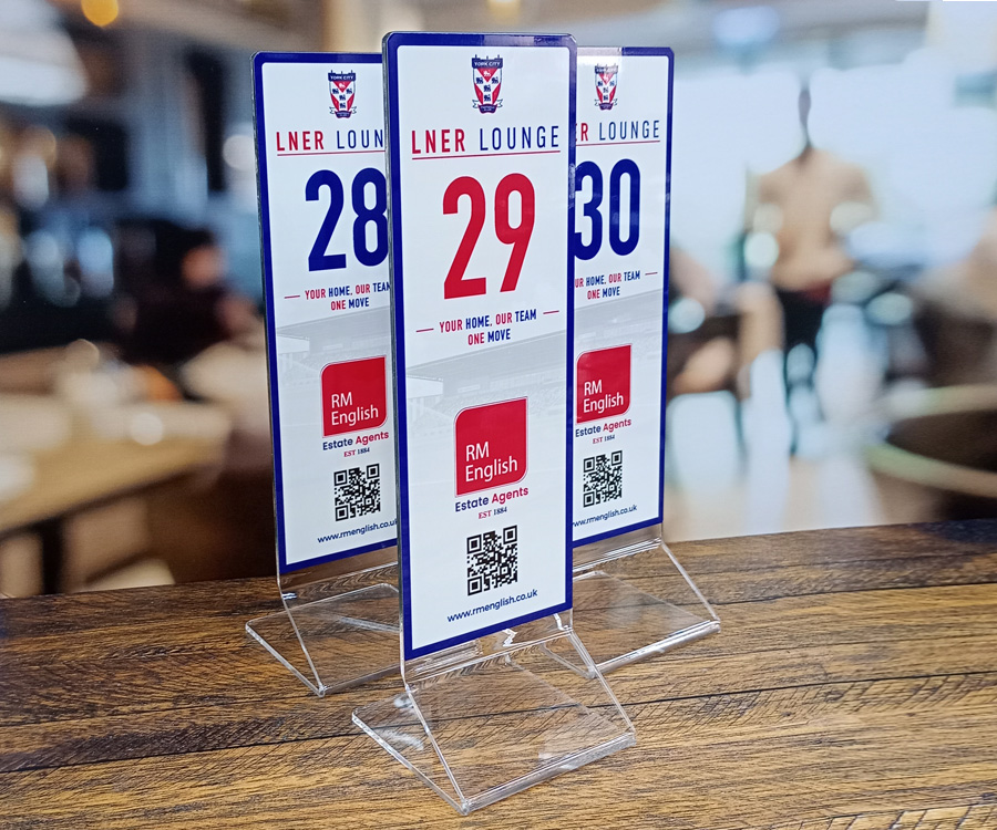Full Colour Printed Free Standing Function Room Table Numbers - Image 2