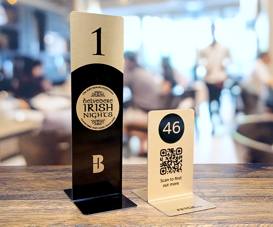 Branded Brushed Gold Tall & Short Table Numbers