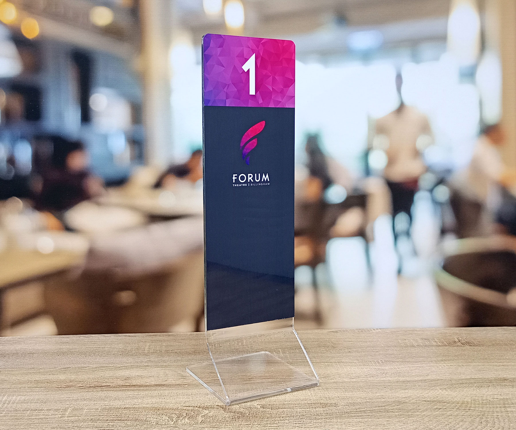 Custom Printed Function Room Table Notices