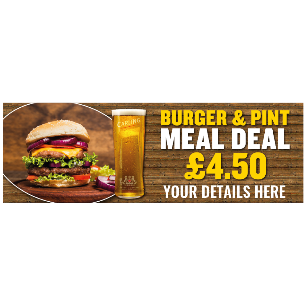 Burger & Pint Meal Deal Promotional Banner - Image 2