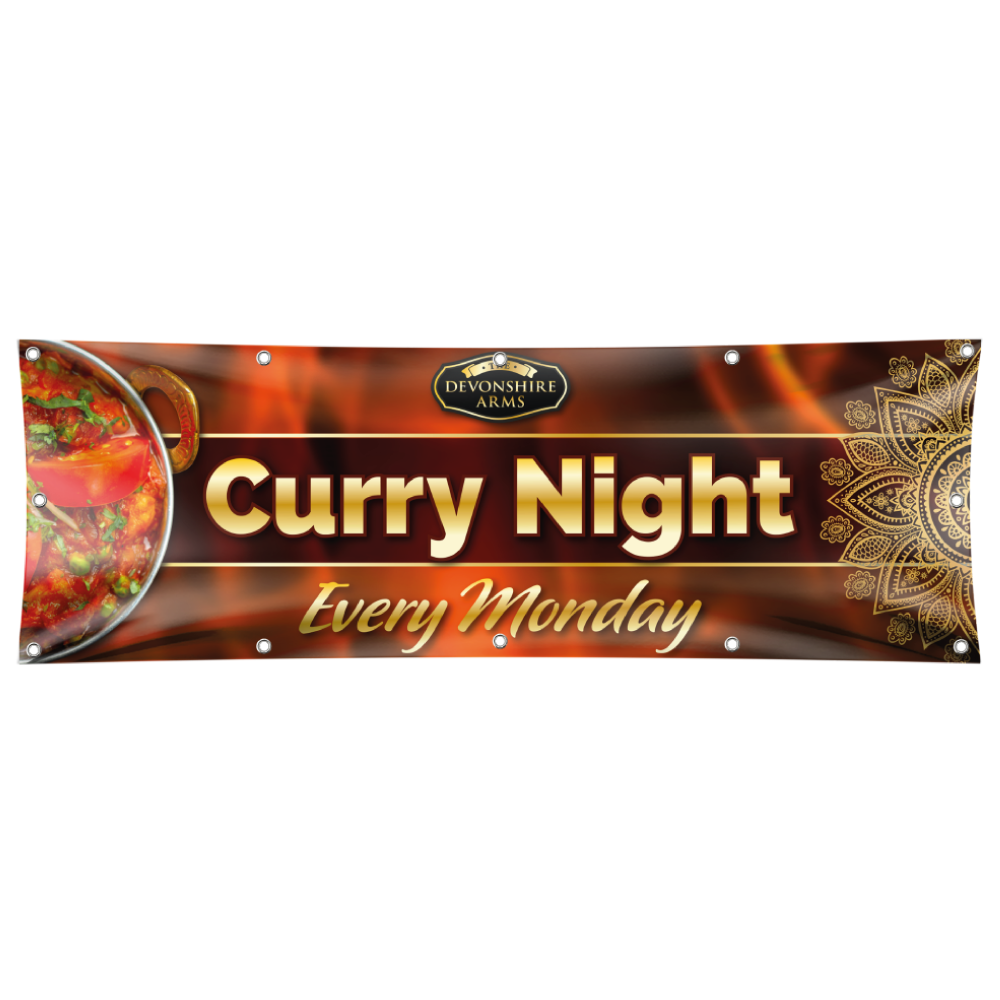 Curry Night Promotional Banner