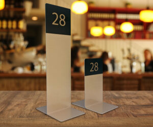 Brushed Gold Slimline Metal Table Numbers