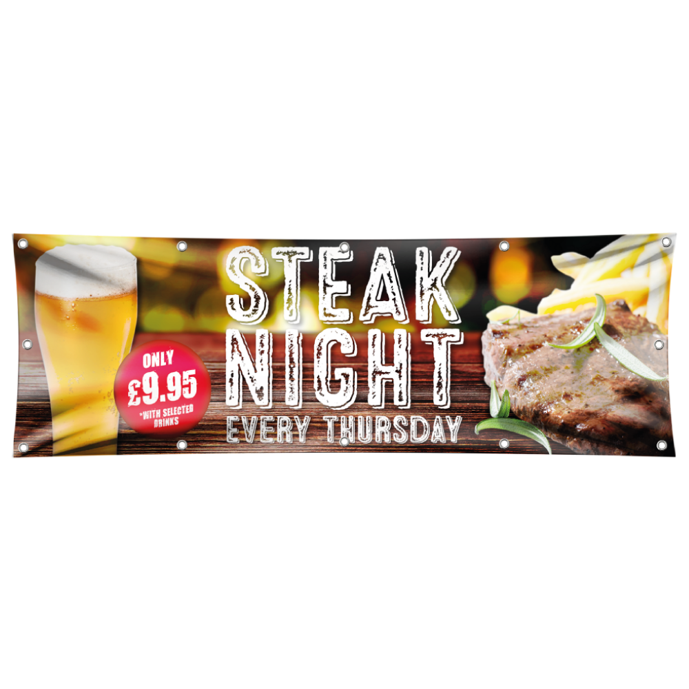 Steak Night Promotional Banner