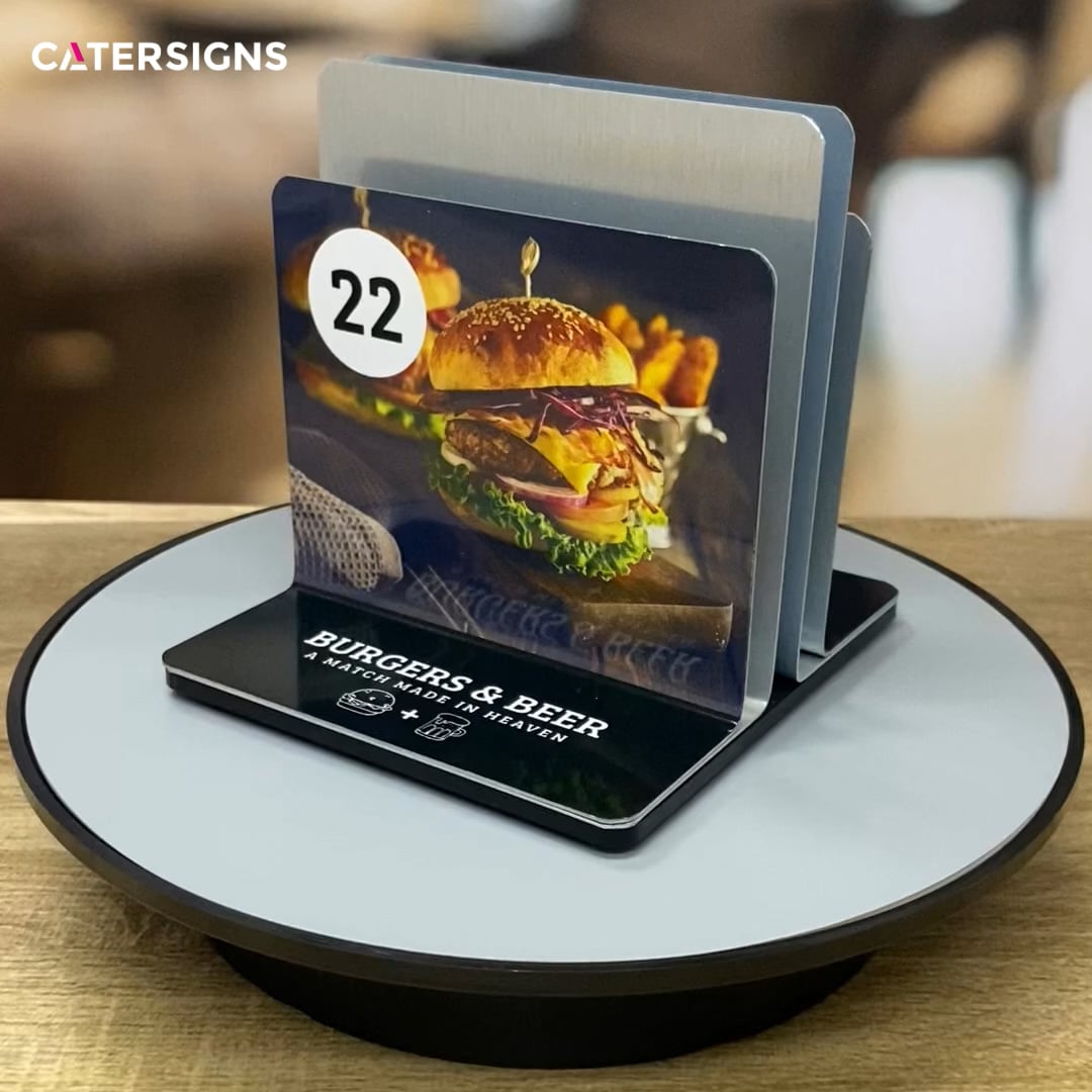 Branded Triple Channel Menu Holders - Full Colour