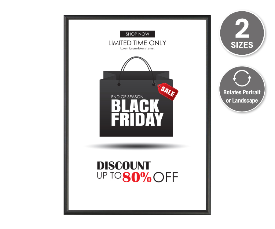 15mm Profile Black Snap Frame