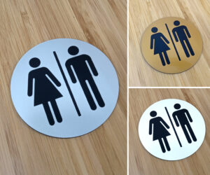 Pluto 75mm Diameter Door Signs