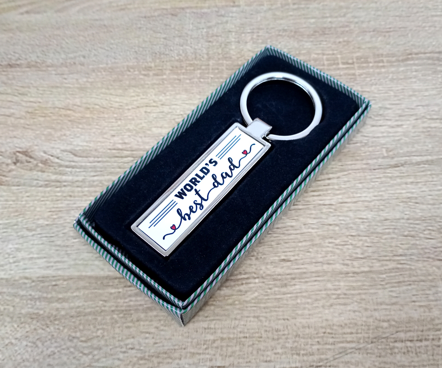 Personalised Rectangle Bottle Opener Keyring - Complete with Gift Box