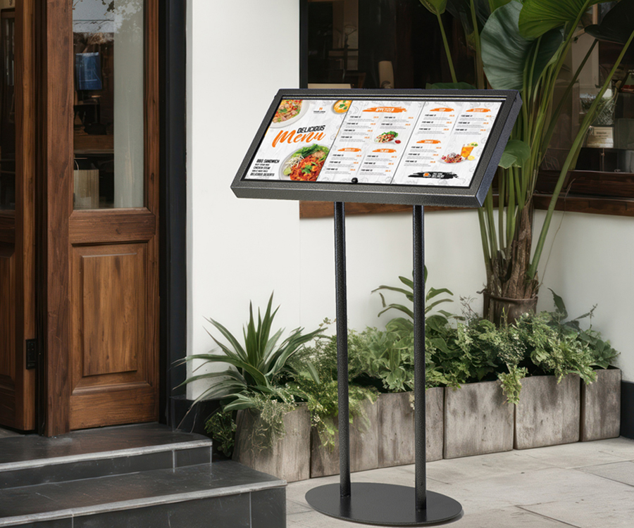 Restaurant Menu Display Stand / Poster Display Stand - 3 x A4