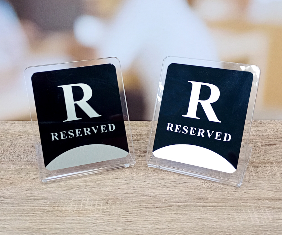 Clear Acrylic Premium Reserved Table Notices