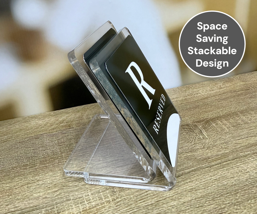 Clear Acrylic Premium Reserved Table Notices