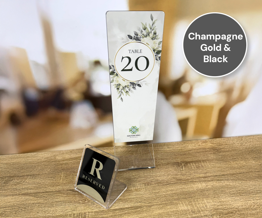 Clear Acrylic Premium Reserved Table Notices
