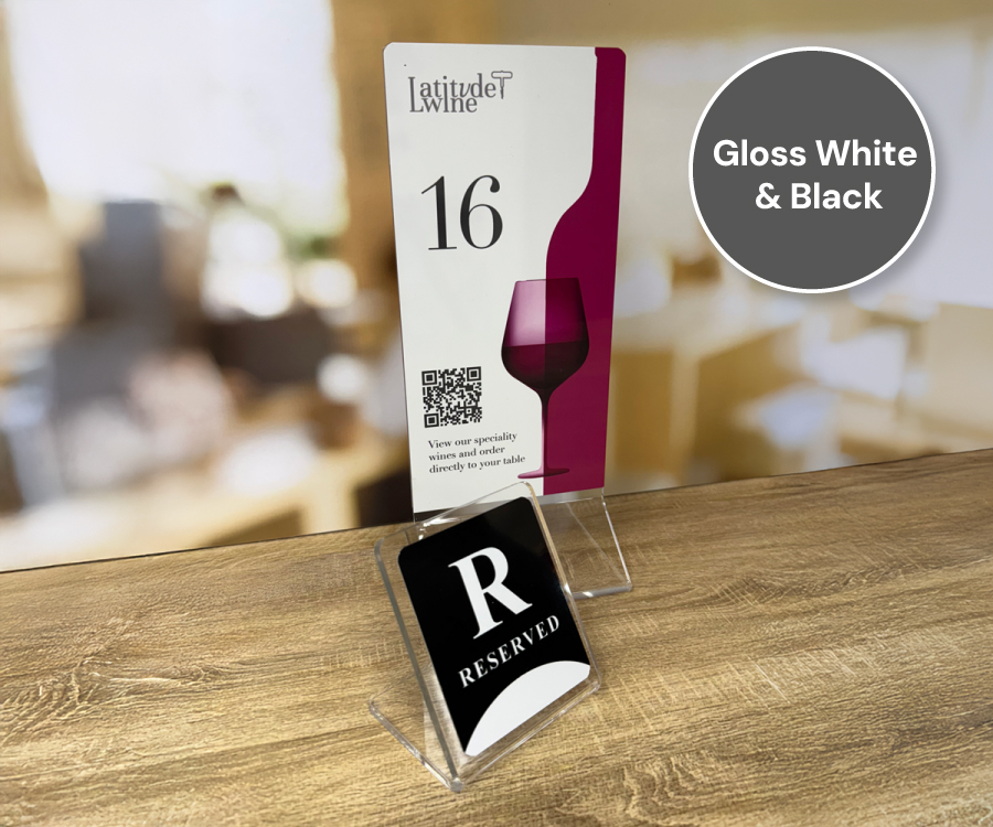 Clear Acrylic Premium Reserved Table Notices