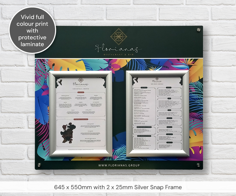 Custom Printed Neptune Information Point 2 x A4 Snap Frame