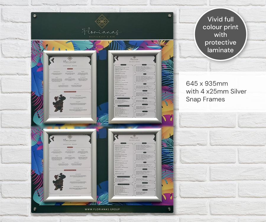 Custom Printed Neptune Information Point 4 x A4 Snap Frames