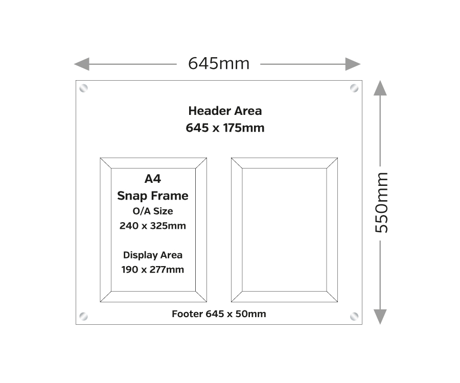 Custom Printed Neptune Information Point – 2 x A4 Snap Frames - Image 3