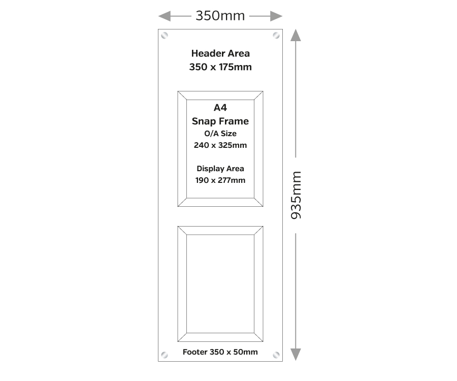 Custom Printed Neptune Information Point – 1 x A4 Snap Frame & 1 x A4 Leaflet Dispenser - Image 3
