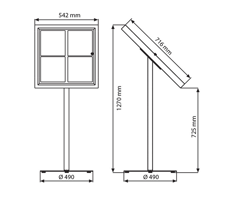 Restaurant Menu Display Stand / Poster Display Stand - 4 x A4 - Image 4