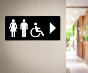 Laser Cut Washroom Door & Directional Signs