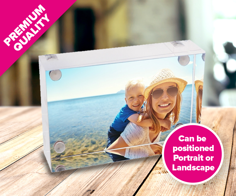 Mini glass photo block