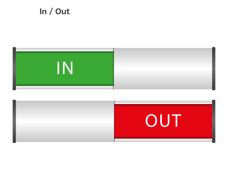 SL003 In Out Sliding Door Signs