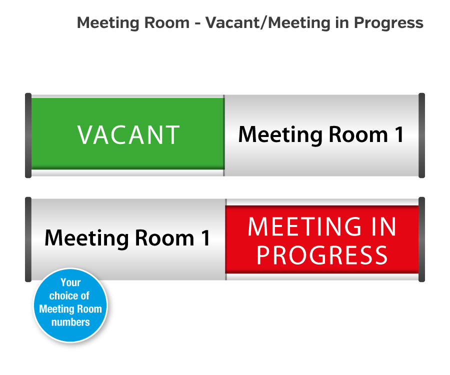 SL007 Meeting Room Number Sliding Door Signs
