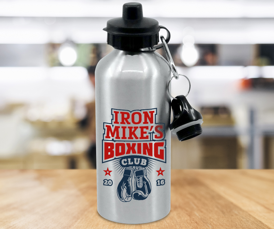 Branded 600ml Silver Aluminium Water Bottle