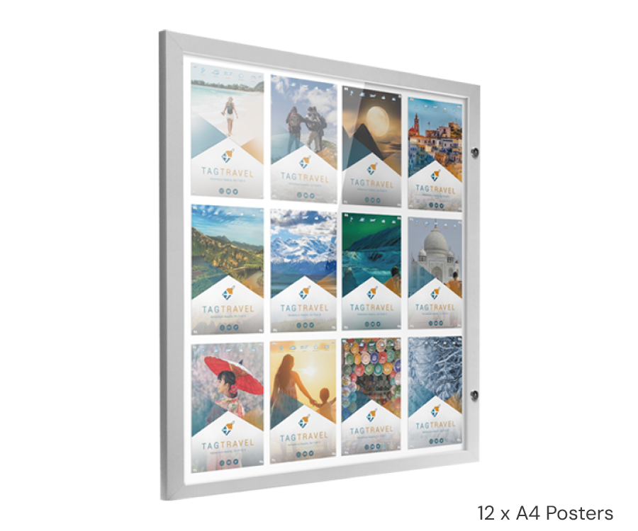 Slimlock Noticeboard 12 x A4 Posters