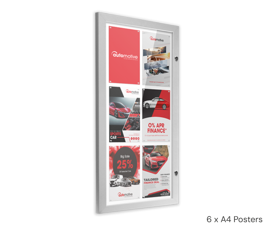 Slimlock Noticeboard 6 x A4 Posters