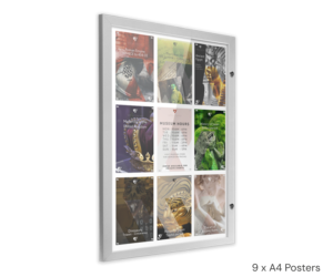 Slimlock Noticeboard 9 x A4 Posters