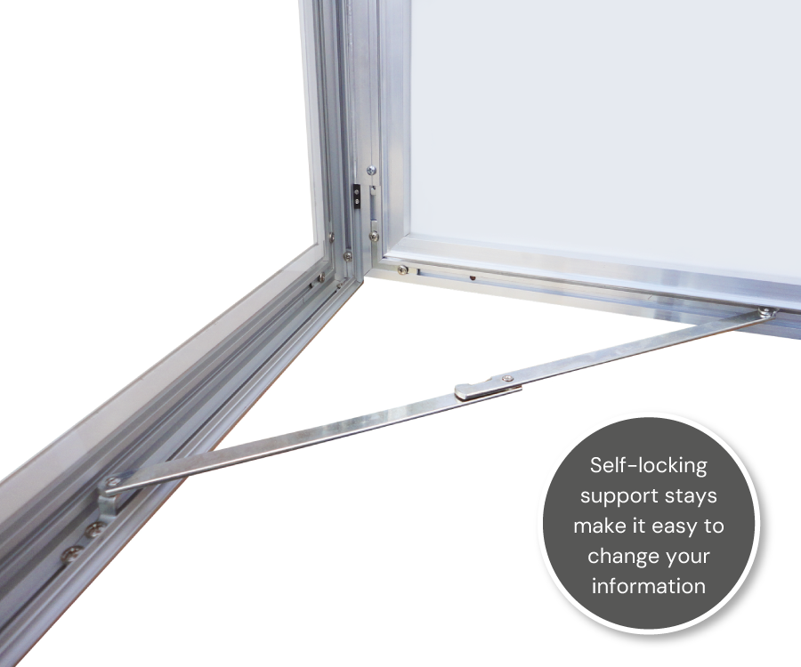 Wall Mounted Lockable Noticeboard - 4 x A4 Posters - Image 3