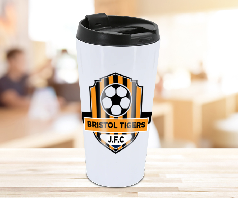 Branded White Travel Tunmbler - 16oz