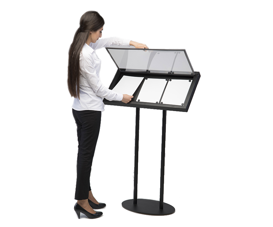 Restaurant Menu Display Stand / Poster Display Stand - 3 x A4 - Image 2