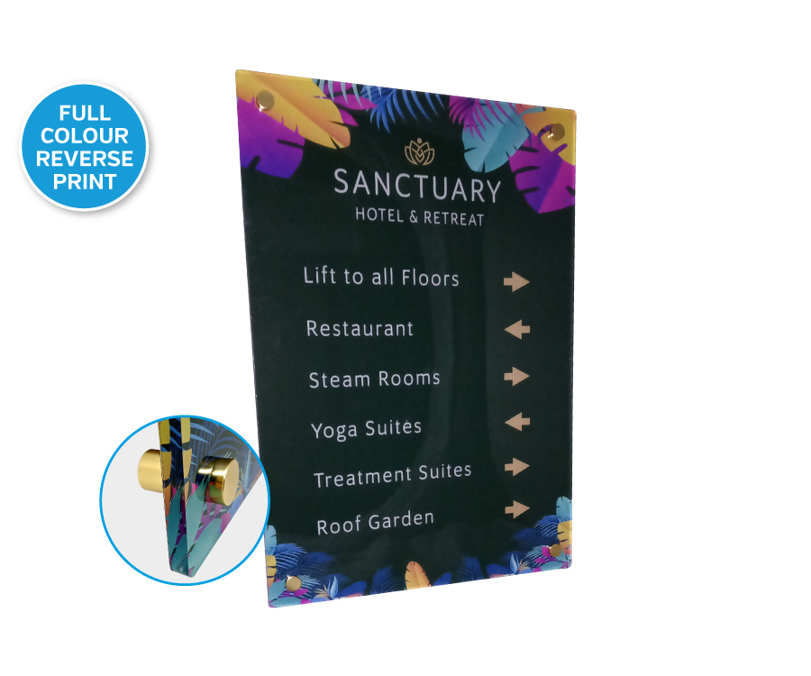 full colour acrylic floor directory