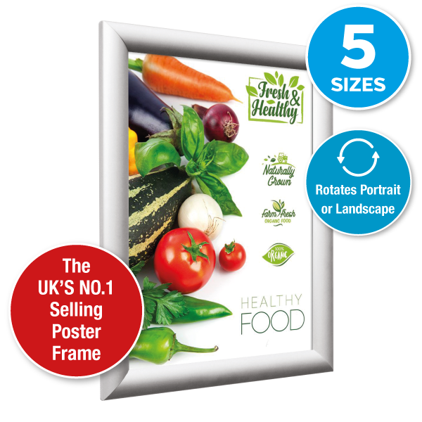 25mm Satin Silver Snap Frames