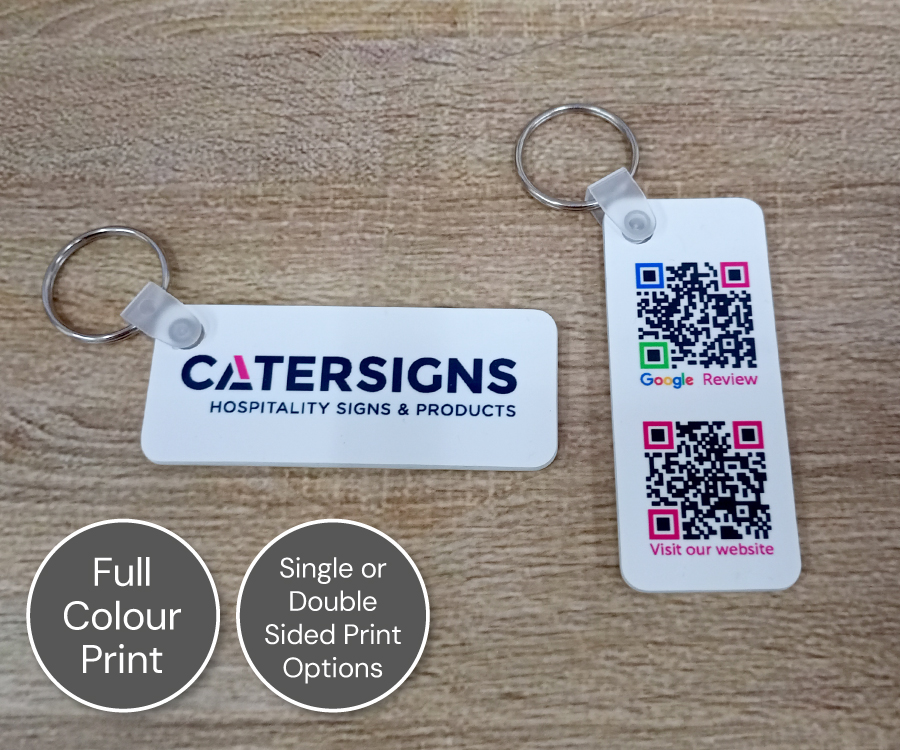 Personalised Full Colour Rectangular Acrylic Keyrings