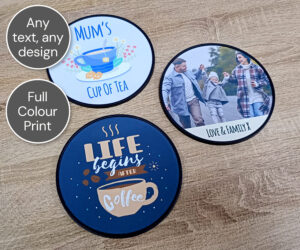 Full Colour Printed Round Photo Coasters