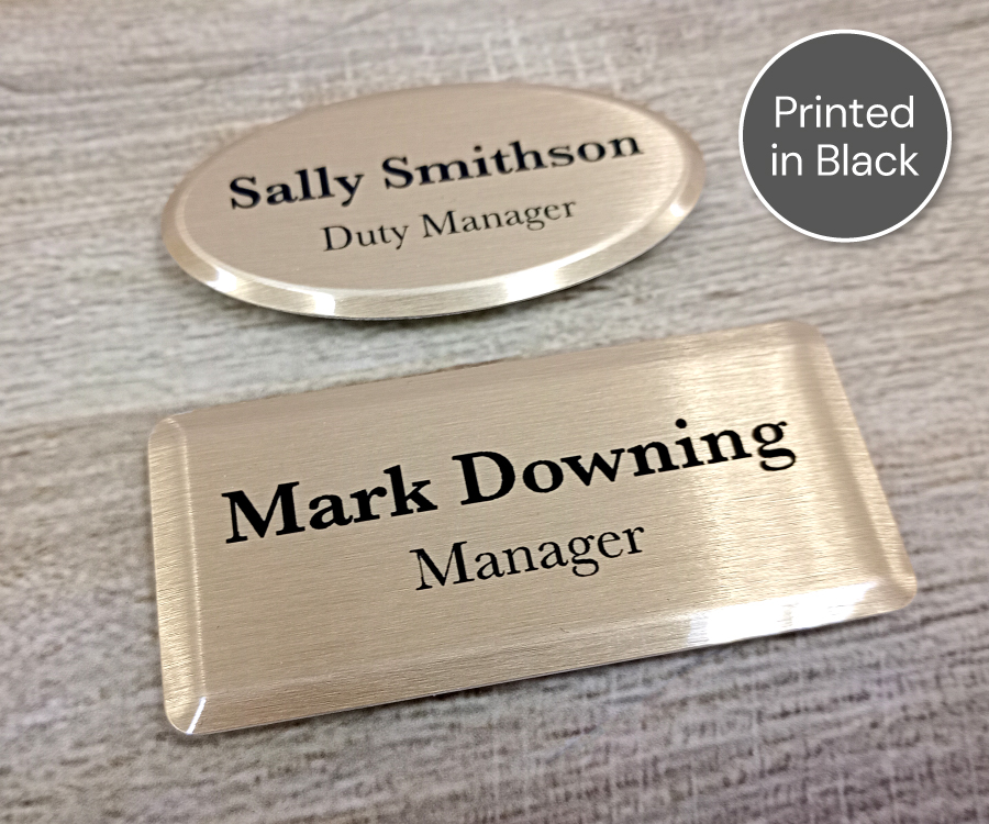 Classic Gold Metal Name Badges