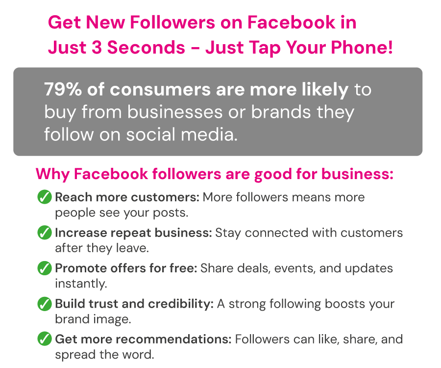 Facebook Full Colour Printed Glass-Like Acrylic Counter Top NFC Stand - Image 3