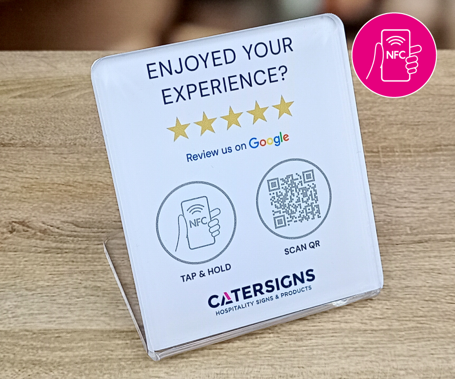 Custom Design Full Colour Glass-Like Acrylic Counter Top NFC Stand - Image 2