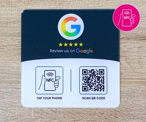 Google Reviews 100x100mm Acrylic NFC Plates