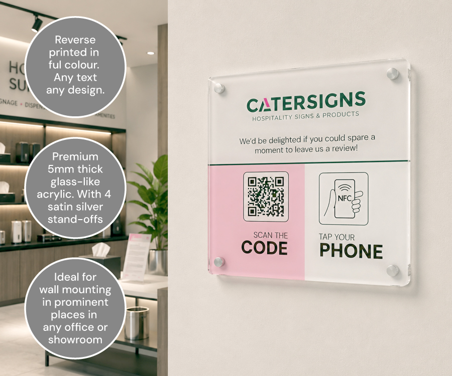 Custom Print 200 x 200mm NFC Acrylic Wall Plates