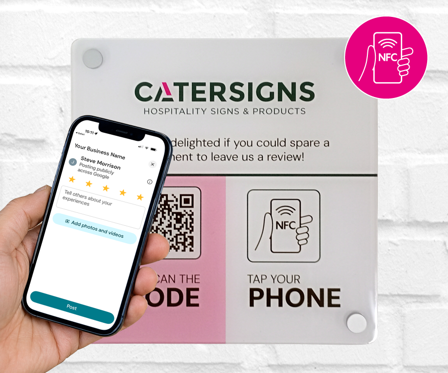 Custom Design 200 x 200mm Full Colour Clear Acrylic NFC Wall Plate - Image 3